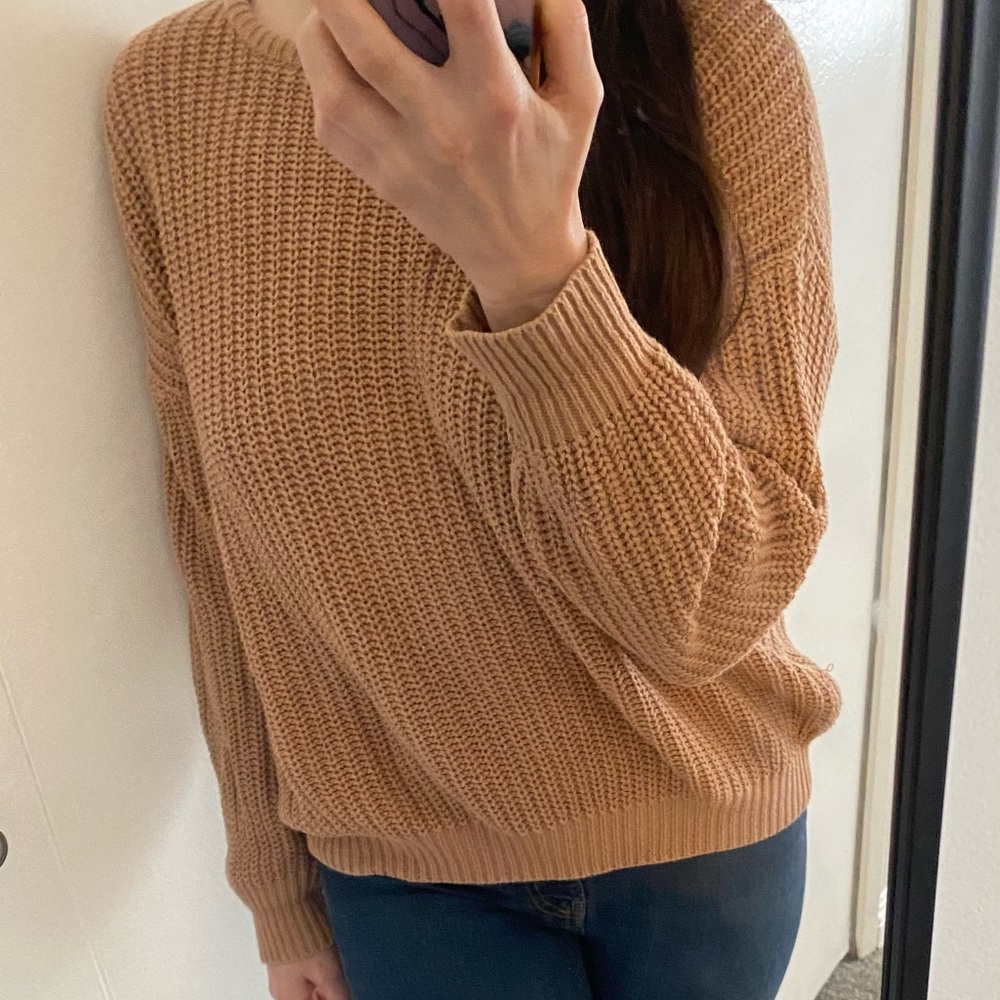 American Apparel Fisherman Sweater (Original) M Unisex Oatmeal Tan